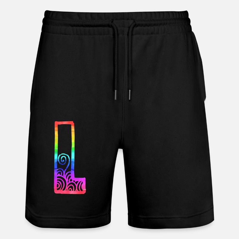 regenbogen l - Stanley/Stella Unisex Bio Joggingshorts Trainer  - Schwarz