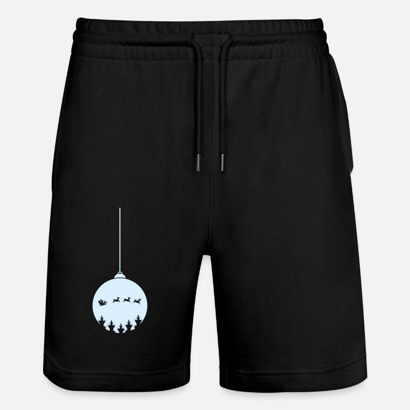 Weihnachtskugel Christmas - Stanley/Stella Unisex Bio Joggingshorts Trainer  - Schwarz