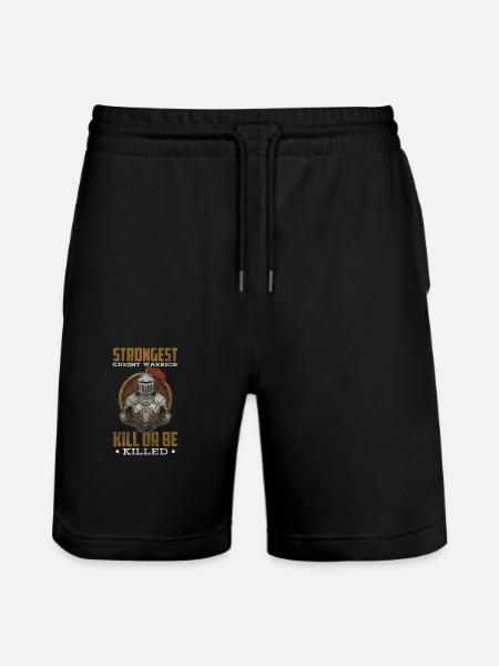 Knight Lance Templar Knight's Cross - Stanley/Stella Trainer Unisex Organic Jogging Shorts - black