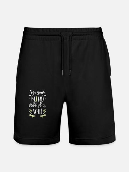 Yoga Enlightenment Mindfulness Om - Stanley/Stella Trainer Unisex Organic Jogging Shorts - black