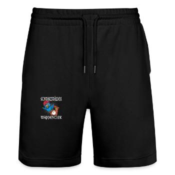 Schwarzwälder Wappentier - Stanley/Stella Unisex Bio Joggingshorts Trainer  - Schwarz - Vorne - Nik (191cm) & Marisol (170cm)