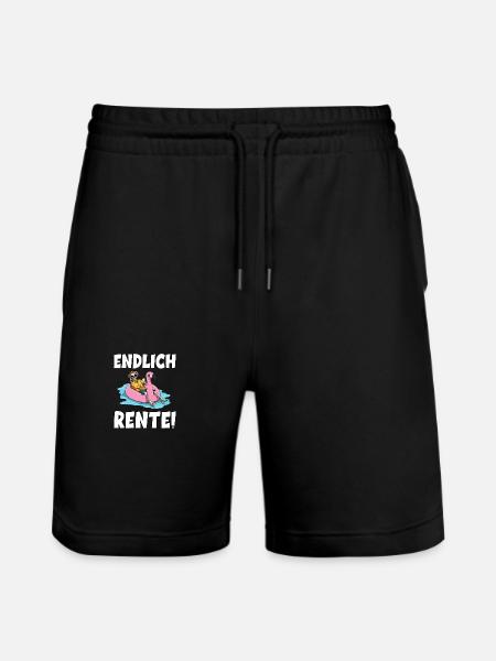 Endlich Rente - Stanley/Stella Unisex Bio Joggingshorts Trainer  - Schwarz