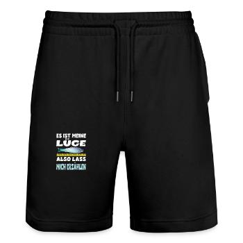 Es Ist Meine Lüge Also Lass Mich Erzählen für - Stanley/Stella Unisex Bio Joggingshorts Trainer  - Schwarz - Vorne - Nik (191cm) & Marisol (170cm)