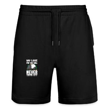 My Love For You Will Never Tapir Off - Stanley/Stella Unisex Bio Joggingshorts Trainer  - Schwarz - Vorne - Nik (191cm) & Marisol (170cm)
