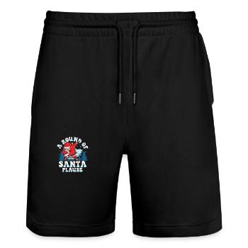 A Round Of Santa Plause für Männer Frauen und - Stanley/Stella Unisex Bio Joggingshorts Trainer  - Schwarz - Vorne - Nik (191cm) & Marisol (170cm)