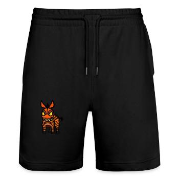 Donkey Halloween Animal - Stanley/Stella Trainer Unisex Organic Jogging Shorts - black - Front - Nik (191cm) & Marisol (170cm)