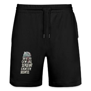 Drill Sergeant Mundgeruch - Stanley/Stella Unisex Bio Joggingshorts Trainer  - Schwarz - Vorne - Nik (191cm) & Marisol (170cm)