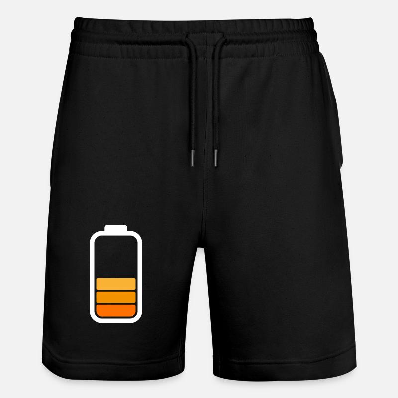 HALF BATTERY - Blanc - Short de jogging bio TRAINER Stanley/Stella unisexe - noir