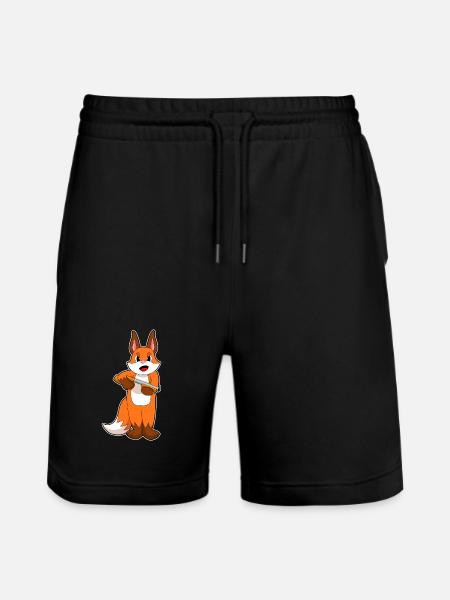 Fox Shotgun - Stanley/Stella Trainer Unisex Organic Jogging Shorts - black