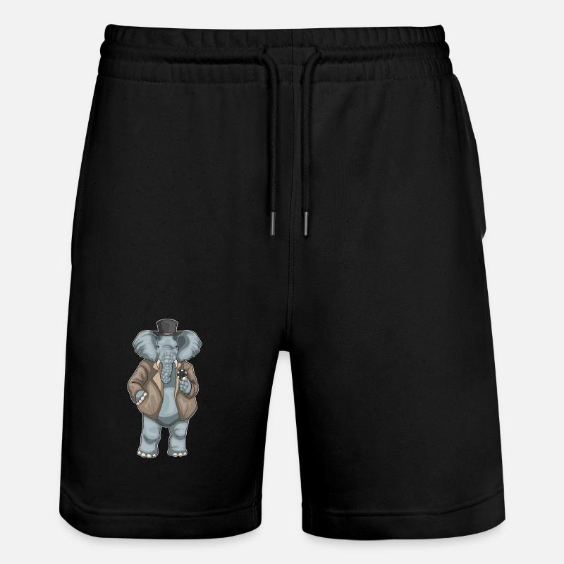 Elefant Poker Pokerchips - Stanley/Stella Unisex Bio Joggingshorts Trainer  - Schwarz