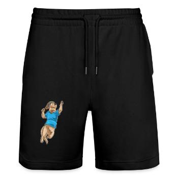 Raquettes de tennis Otter - Short de jogging bio TRAINER Stanley/Stella unisexe - noir - Devant - Nik (191cm) & Marisol (170cm)