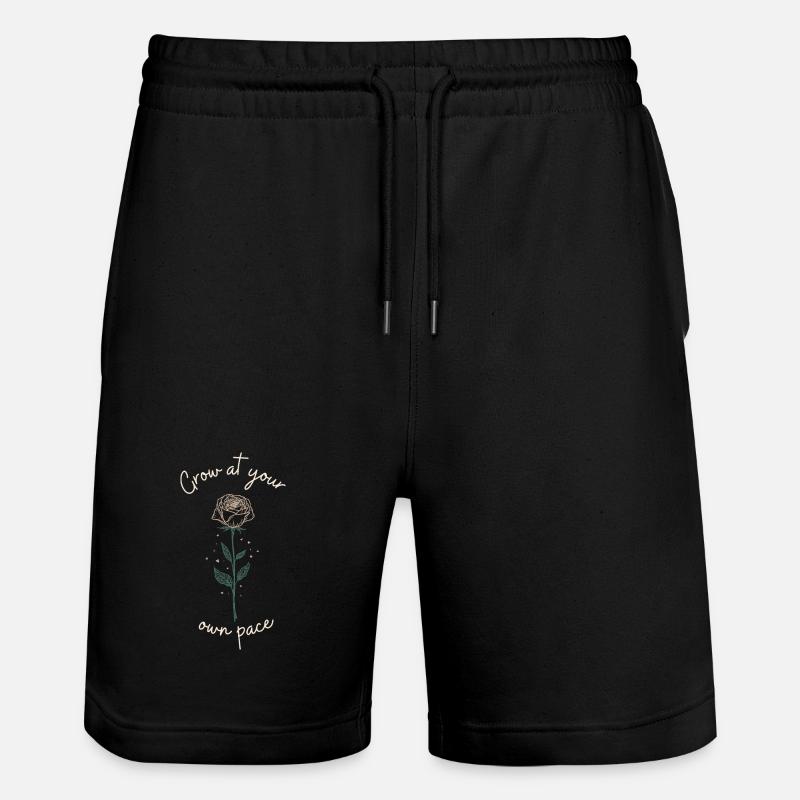 Grow at your own pace - Stanley/Stella Unisex Bio Joggingshorts Trainer  - Schwarz