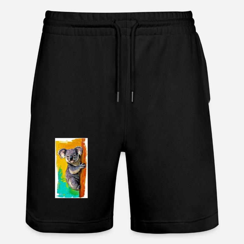 Koala - Stanley/Stella Unisex Bio Joggingshorts Trainer  - Schwarz