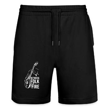 Tambura - Between Folk and Fire - Balkan Music - Stanley/Stella Trainer Unisex Organic Jogging Shorts - black - Front - Nik (191cm) & Marisol (170cm)