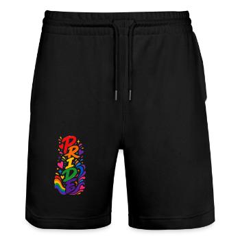 Pride Month Outfit Geschenk für Frauen Männer - Stanley/Stella Unisex Bio Joggingshorts Trainer  - Schwarz - Vorne - Nik (191cm) & Marisol (170cm)