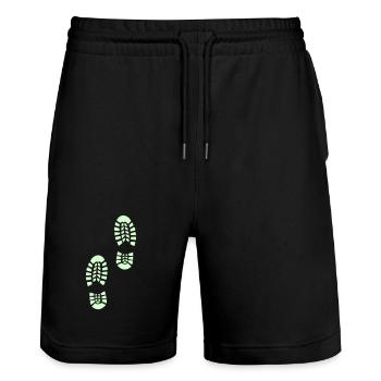 Sentier extérieur - Short de jogging bio TRAINER Stanley/Stella unisexe - noir - Devant - Nik (191cm) & Marisol (170cm)