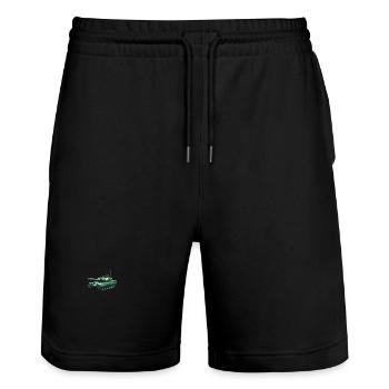 Tank Polygon - Stanley/Stella Trainer Unisex Organic Jogging Shorts - black - Front - Nik (191cm) & Marisol (170cm)