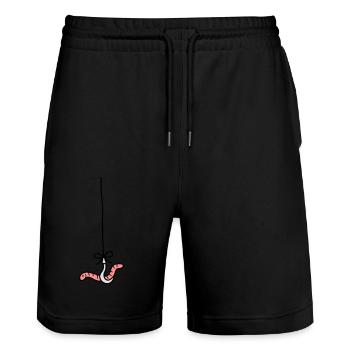 crochet de la faim crochet crochet de pêche corde de cordon voiture comique - Short de jogging bio TRAINER Stanley/Stella unisexe - noir - Devant - Nik (191cm) & Marisol (170cm)