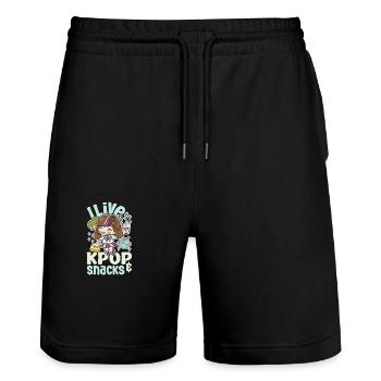 Motif coréen à la mode pour les fans de K-pop idée cadeau - Short de jogging bio TRAINER Stanley/Stella unisexe - noir - Devant - Nik (191cm) & Marisol (170cm)