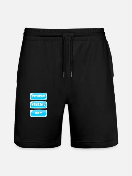 Game menu - Stanley/Stella Trainer Unisex Organic Jogging Shorts - black