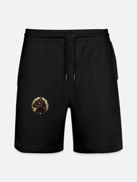 Give weapons to the monkeys - Stanley/Stella Trainer Unisex Organic Jogging Shorts - black