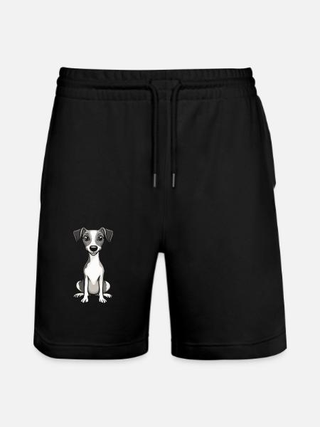 Whippet Dog Cute - Stanley/Stella Trainer Unisex Organic Jogging Shorts - black