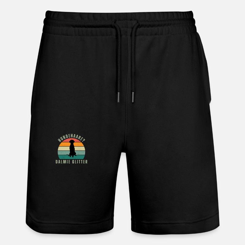 Dalmie Glitter Retro Sunset - Stanley/Stella Unisex Bio Joggingshorts Trainer  - Schwarz