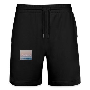 Ich will nur - Philipp Poisel - Stanley/Stella Unisex Bio Joggingshorts Trainer  - Schwarz - Vorne - Nik (191cm) & Marisol (170cm)