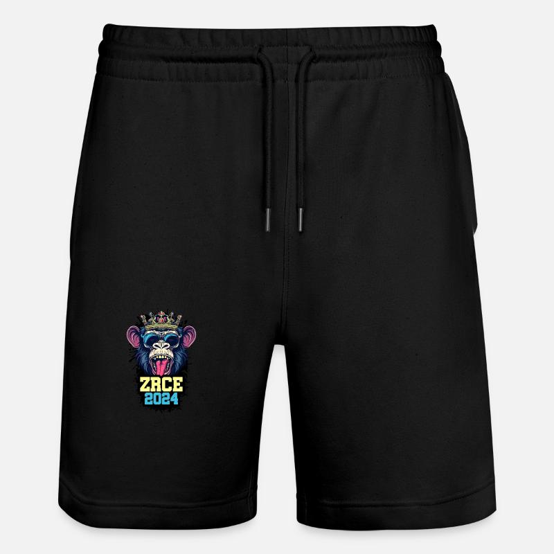 Zrce 2024 Affe - Stanley/Stella Unisex Bio Joggingshorts Trainer - Schwarz