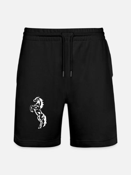 Cheval, équitation, cavalier, chevaux - Short de jogging bio TRAINER Stanley/Stella unisexe - noir
