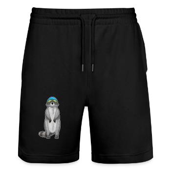 Été pour la baignée de natation des ratons laveurs - Short de jogging bio TRAINER Stanley/Stella unisexe - noir - Devant - Nik (191cm) & Marisol (170cm)