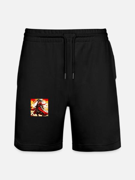 Krieger der Flammenklinge - Stanley/Stella Unisex Bio Joggingshorts Trainer - Schwarz