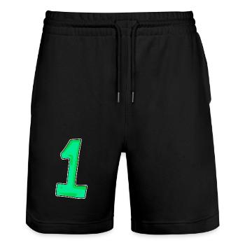 1 vert - Short de jogging bio TRAINER Stanley/Stella unisexe - noir - Devant - Nik (191cm) & Marisol (170cm)