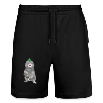Mole Archer Bow - Stanley/Stella Trainer Unisex Organic Jogging Shorts - black - Front - Nik (191cm) & Marisol (170cm)