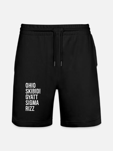 ohio skibidi gyatt sigma rizz - Stanley/Stella Trainer økologisk unisex-løpeshorts - svart