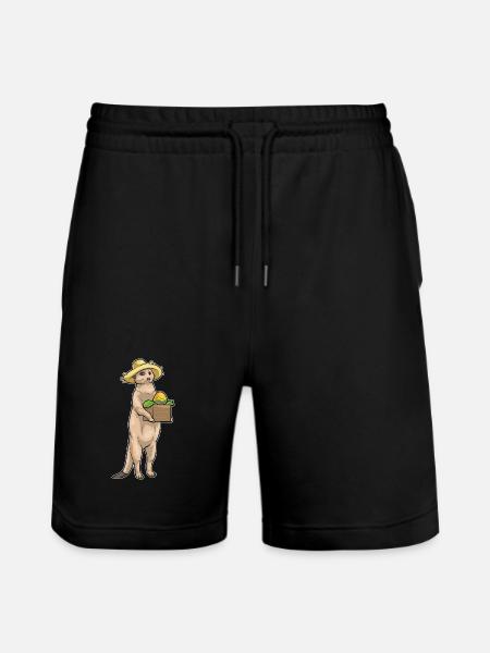 Erdmännchen Ostern Landwirt - Stanley/Stella Unisex Bio Joggingshorts Trainer - Schwarz