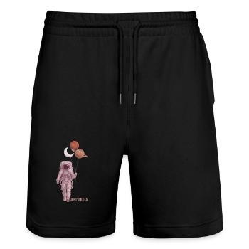 Astronaut - Stanley/Stella Unisex Bio Joggingshorts Trainer  - Schwarz - Vorne - Nik (191cm) & Marisol (170cm)