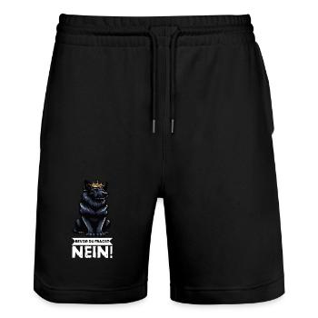 Avant de demander aux chiens de berger noir - Short de jogging bio TRAINER Stanley/Stella unisexe - noir - Devant - Nik (191cm) & Marisol (170cm)