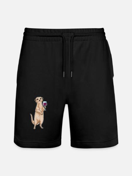 Vin rouge de suricate - Short de jogging bio TRAINER Stanley/Stella unisexe - noir