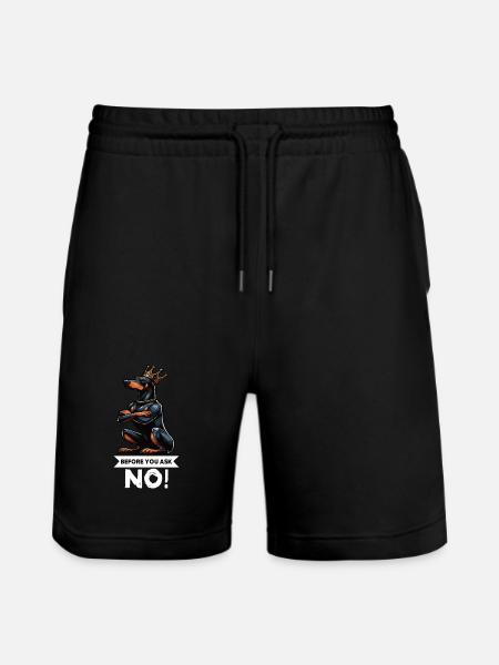 Avant de demander à Dobermann, Dobermannbesitzer - Short de jogging bio TRAINER Stanley/Stella unisexe - noir