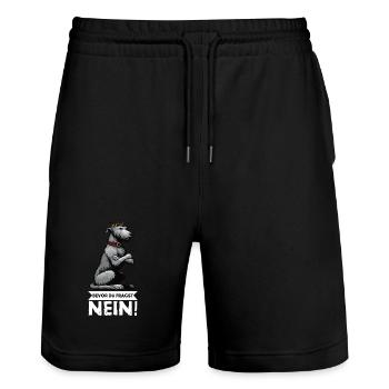 Avant que vous ne demandiez Pas de chien de loup irlandais Wolfhound - Short de jogging bio TRAINER Stanley/Stella unisexe - noir - Devant - Nik (191cm) & Marisol (170cm)