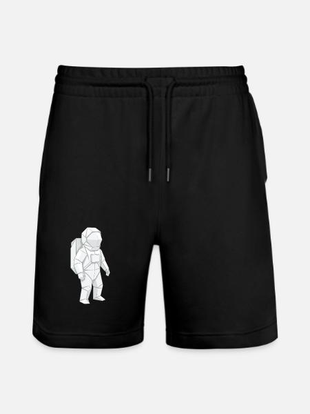 Astronaut Shirt for Space Fans - Stanley/Stella Trainer Unisex Organic Jogging Shorts - black