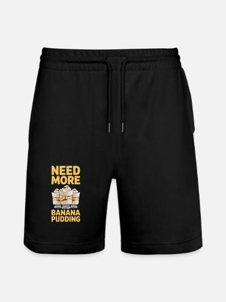 Bananenpudding Bananen Pudding Geschenke - Stanley/Stella Unisex Bio Joggingshorts Trainer - Schwarz