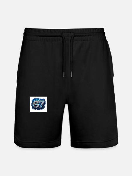 Neon Robo Number 67 - Stanley/Stella Trainer Unisex Organic Jogging Shorts - black
