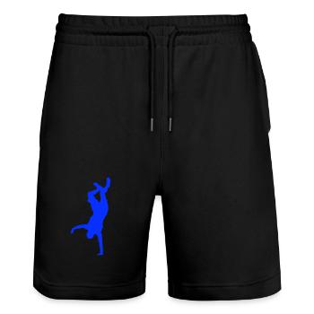 Breakdance Freeze - Stanley/Stella Trainer Unisex Organic Jogging Shorts - black - Front - Nik (191cm) & Marisol (170cm)