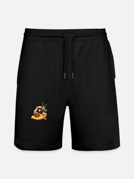 Schnecke Cool Tier - Stanley/Stella Unisex Bio Joggingshorts Trainer - Schwarz