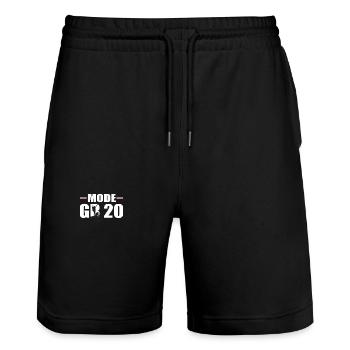 Randonee Mode GR 20 corse randonnée - Short de jogging bio TRAINER Stanley/Stella unisexe - noir - Devant - Nik (191cm) & Marisol (170cm)