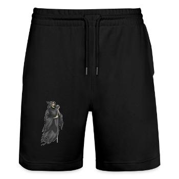 Grim Reaper Halloween Singing - Stanley/Stella Trainer Unisex Organic Jogging Shorts - black - Front - Nik (191cm) & Marisol (170cm)