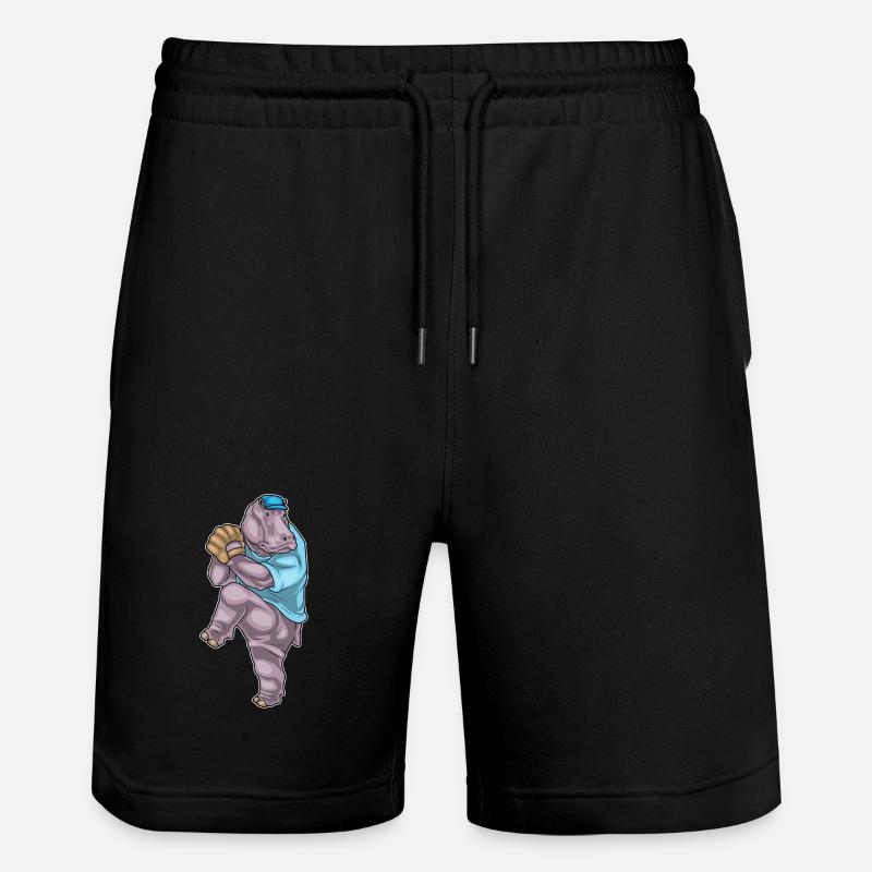 Nilpferd Baseball Baseballhandschuh - Stanley/Stella Unisex Bio Joggingshorts Trainer  - Schwarz
