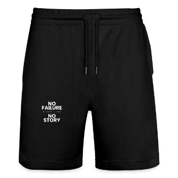 FailToWin - Stanley/Stella Unisex Bio Joggingshorts Trainer  - Schwarz - Vorne - Nik (191cm) & Marisol (170cm)